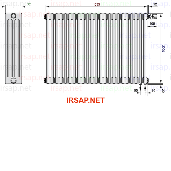 Радиатор IRSAP Tesi 52000/23 T25 CL 01